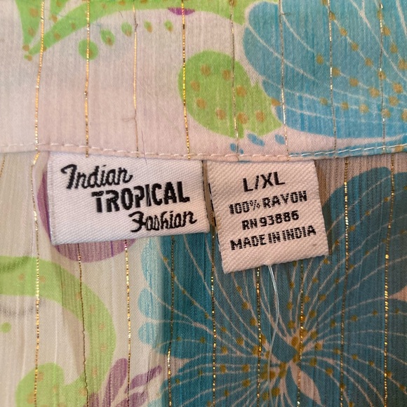 NWT Sheer Bathing Suit Coverup Beach Pool Coverup L/XL GORGEOUS 100% rayon - Picture 3 of 12